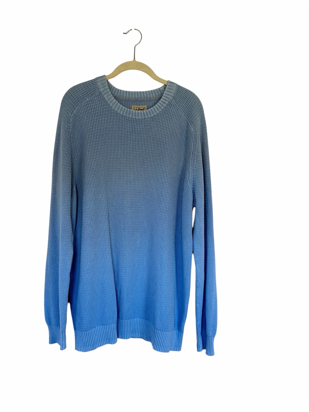 L.L. Bean Men’s 100% Cotton Blue Classic Casual Crewneck Sweater Size Lg‎ Tall